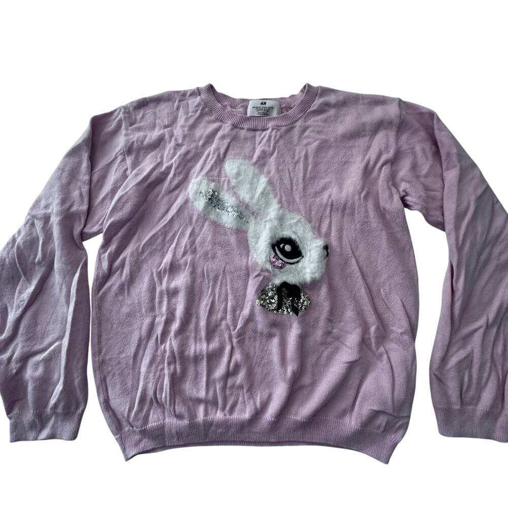 H&M bunny sweater girls 8/10